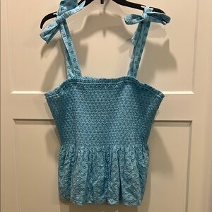 Kate Spade Blue Textured Tank Top